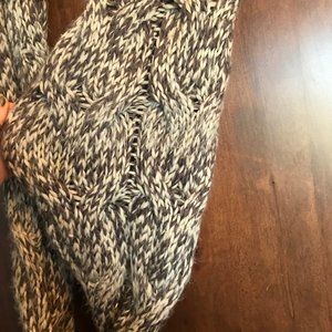 Cream/Grey Infinity Scarf